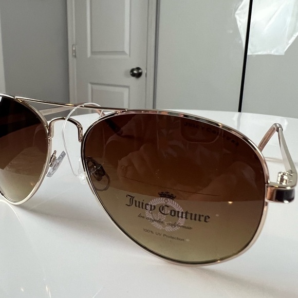 Juicy Couture Brown Heart Metal Frame Sunglasses NWOT - Picture 8 of 14